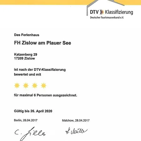 Prázdninový dům Ferienhaus Am Plauer